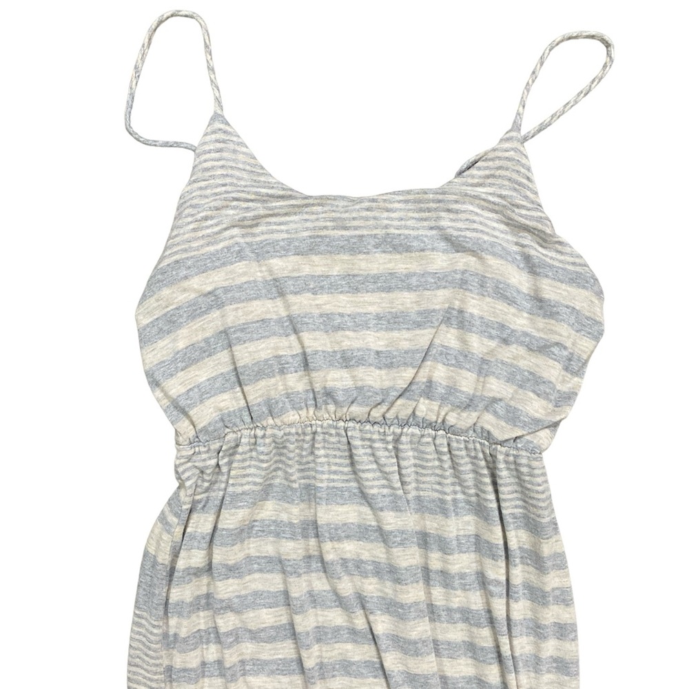 Love Tree Gray Striped Maxi Dress Size Large